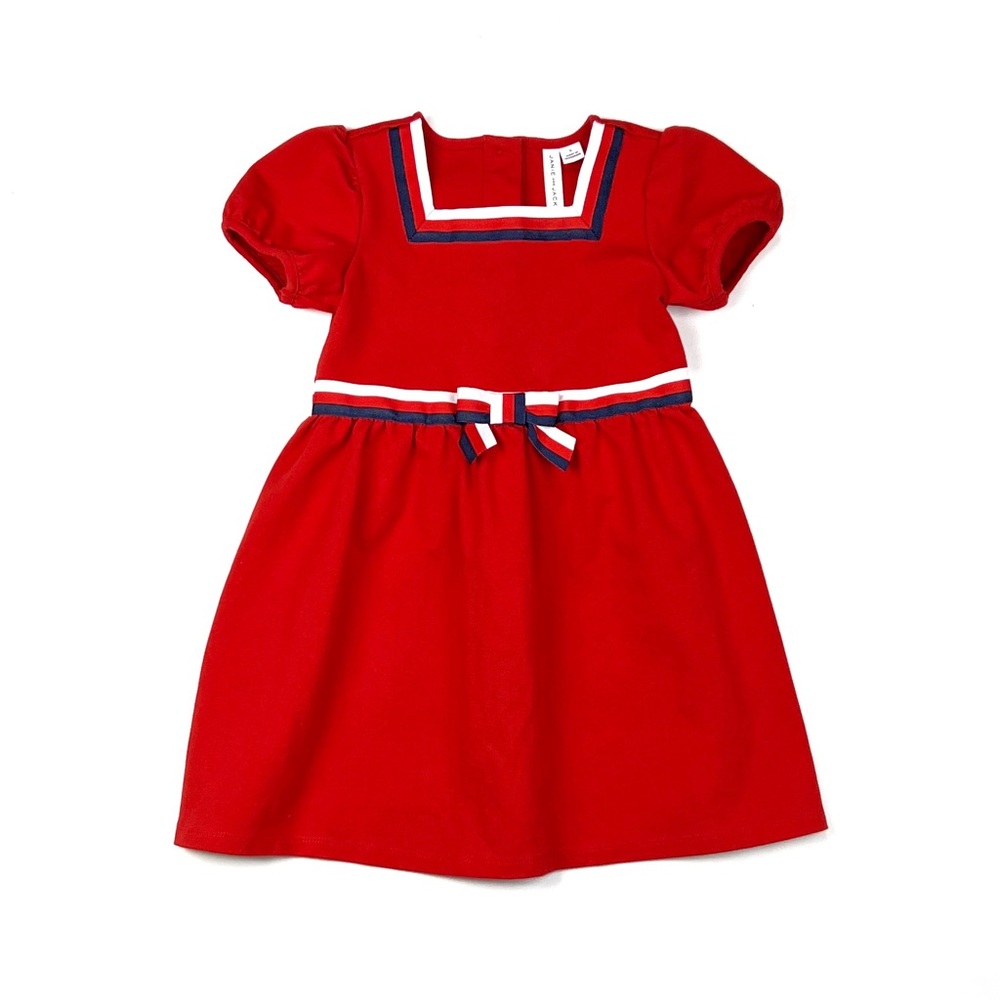 Janie and Jack Red White & Blue Dress Size 5